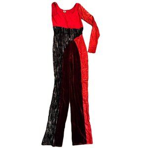 A Wish Come True Dance Costume JH2033U Red Black Size SA Child Unitard